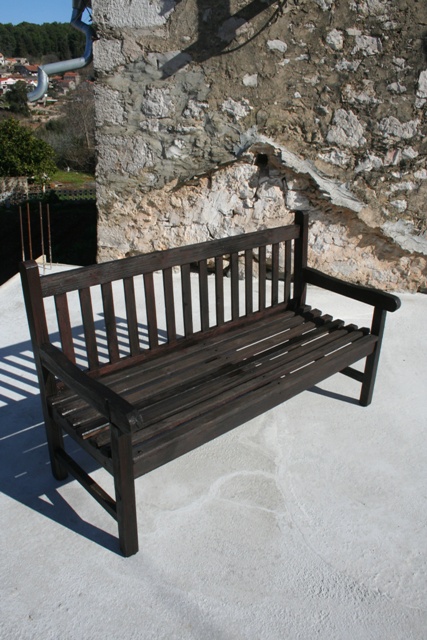 Traditional wooden bench